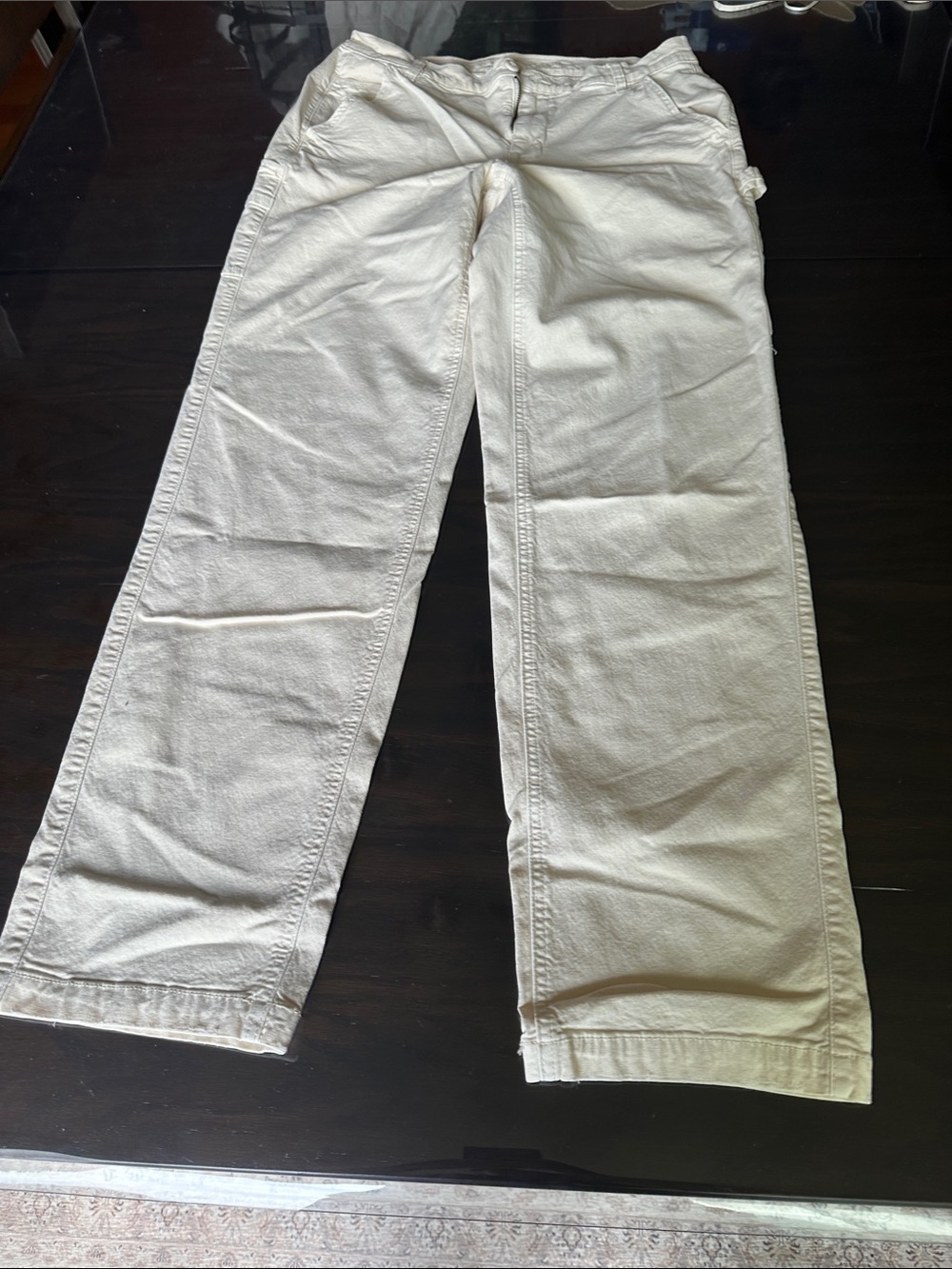 American Eagle Outfitters Light Khaki Straight-Leg Pants